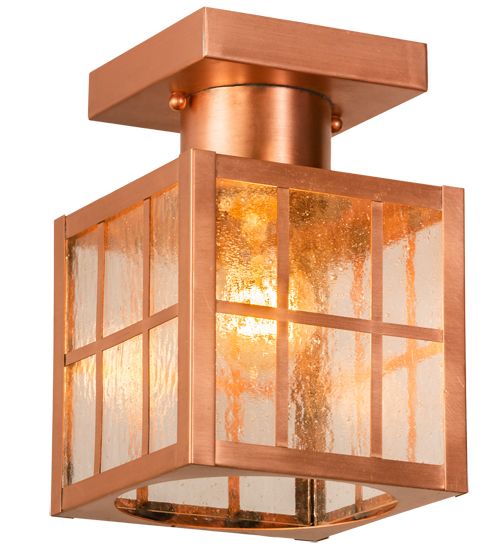 Meyda 6" Square Hudson Welcome Lantern Flushmount