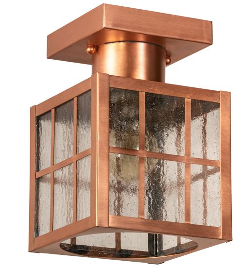 Meyda 6" Square Hudson Welcome Lantern Flushmount