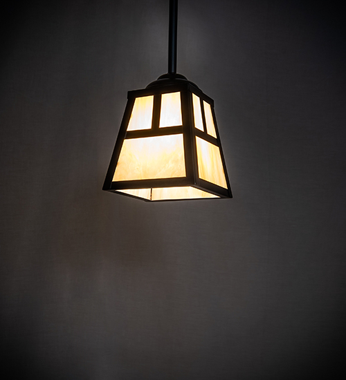 Meyda 6" Square "T" Mission Mini Pendant