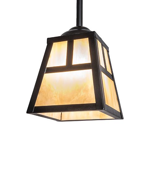 Meyda 6" Square "T" Mission Mini Pendant