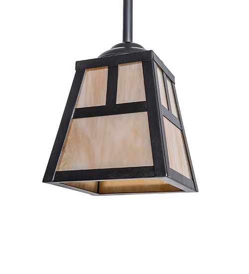 Meyda 6" Square "T" Mission Mini Pendant