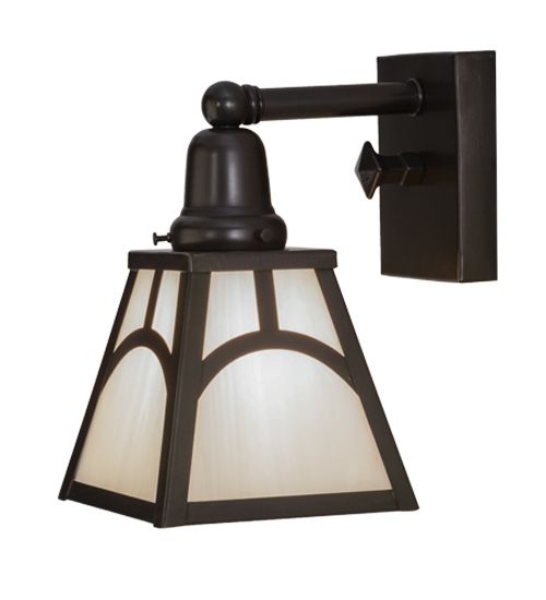 Meyda 6"W Mission Hill Top Wall Sconce