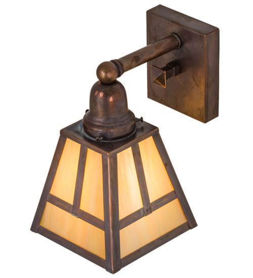 Meyda 6"W "T" Mission Wall Sconce