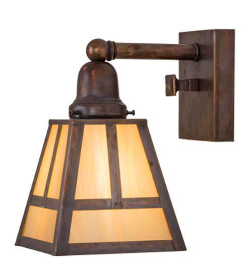 Meyda 6"W "T" Mission Wall Sconce