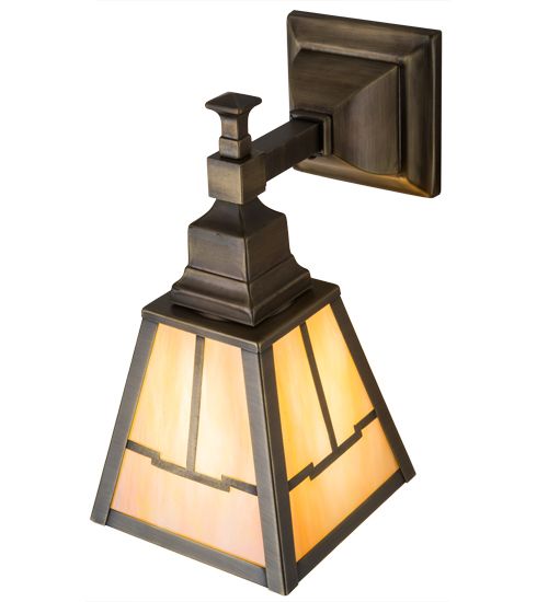 Meyda 6"W Valley View Mission Wall Sconce