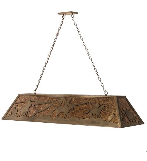 Meyda 60"L Rustlers Oblong Pendant