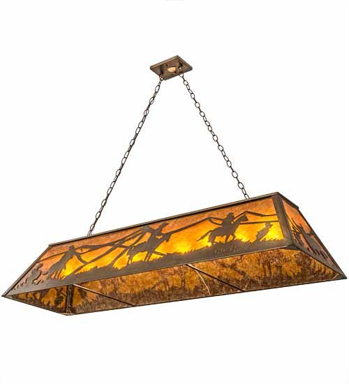 Meyda 60"L Rustlers Oblong Pendant