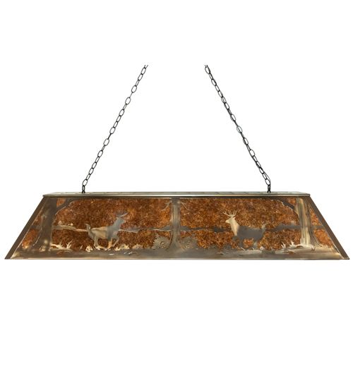 Meyda 60" Long Deer at Lake Oblong Pendant
