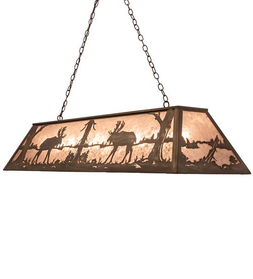 Meyda 60" Long Moose at Lake Pendant