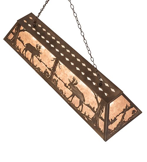 Meyda 60" Long Moose at Lake Pendant