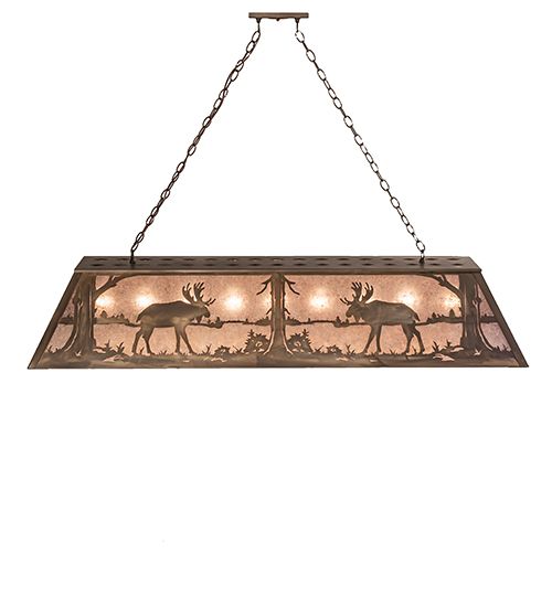 Meyda 60" Long Moose at Lake Pendant