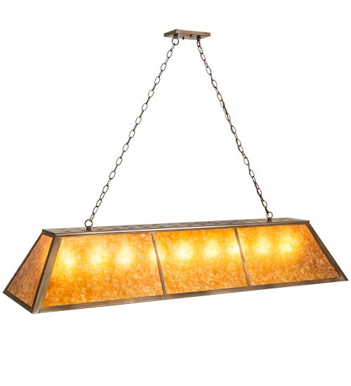 Meyda 60" Long Tri-Panel Oblong Pendant