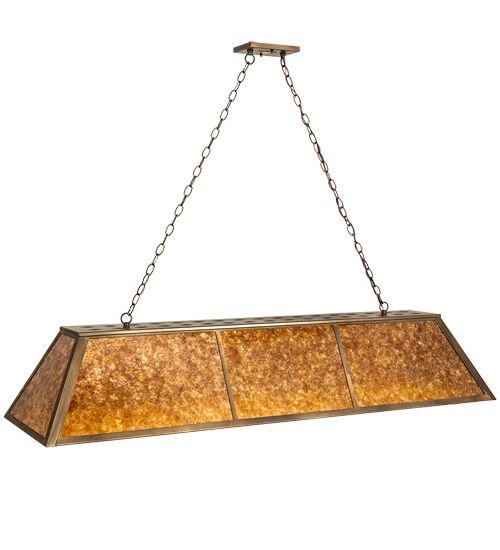 Meyda 60" Long Tri-Panel Oblong Pendant