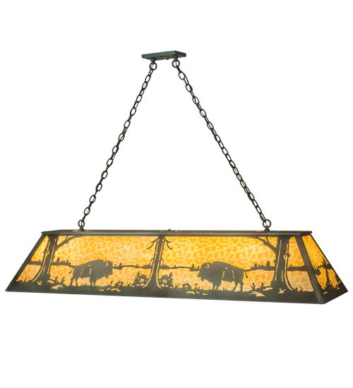 Meyda 61"L Buffalo Oblong Pendant