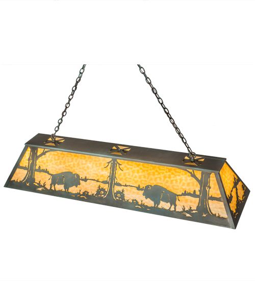 Meyda 61"L Buffalo Oblong Pendant