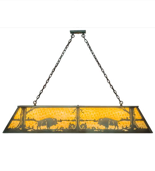 Meyda 61"L Buffalo Oblong Pendant