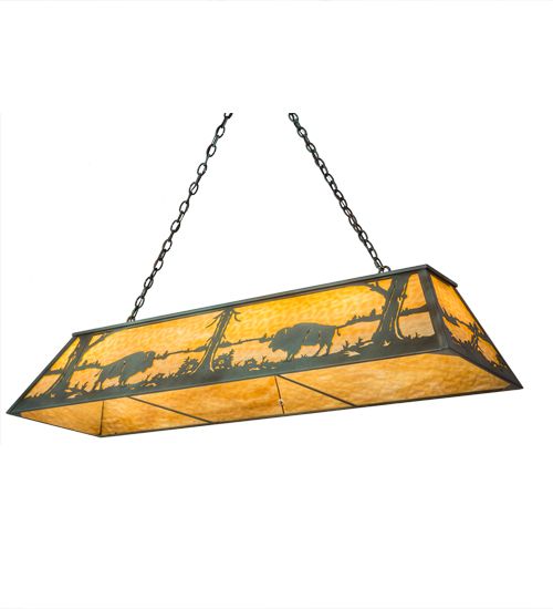 Meyda 61"L Buffalo Oblong Pendant