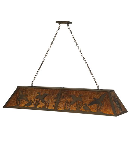 Meyda 61"L Ducks in Flight Oblong Pendant