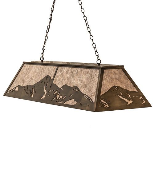 Meyda 61" Long Mountain Range Oblong Pendant