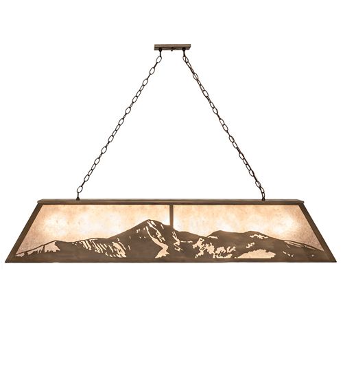 Meyda 61" Long Mountain Range Oblong Pendant