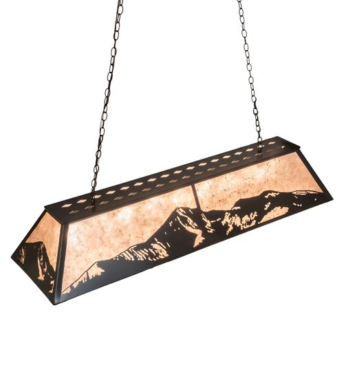 Meyda 61" Long Mountain Range Oblong Pendant