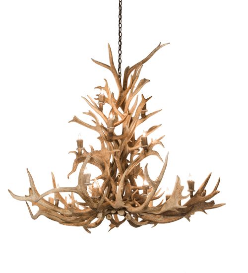 Meyda 65" Wide Antlers Elk 18 Light Chandelier