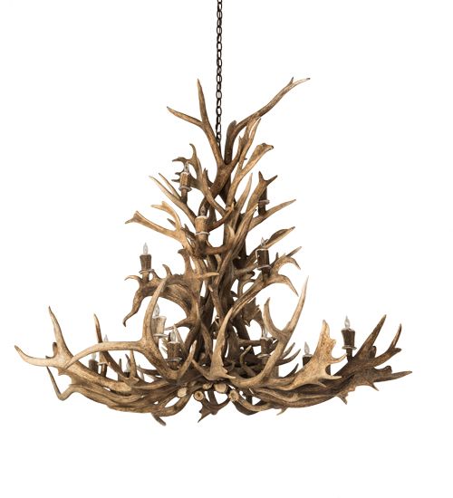 Meyda 65" Wide Antlers Elk 18 Light Chandelier