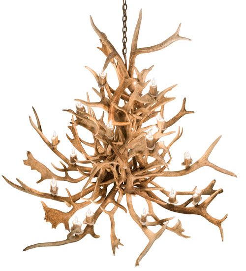 Meyda 65" Wide Antlers Elk 18 Light Chandelier
