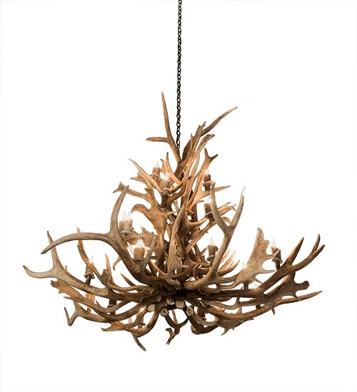 Meyda 65" Wide Antlers Elk 18 Light Chandelier