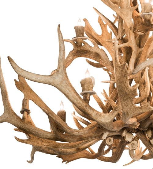 Meyda 65" Wide Antlers Elk 18 Light Chandelier