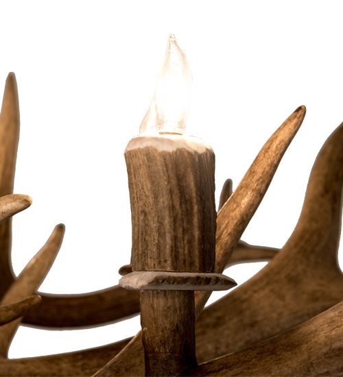 Meyda 66" Wide Antlers Elk 8 LT Chandelier