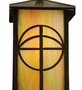 Meyda 7"W Seneca Circle Cross Curved Arm Wall Sconce