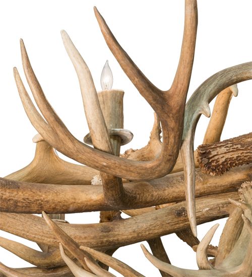 Meyda 71" Long Antlers Deer 10 Light Oblong Chandelier
