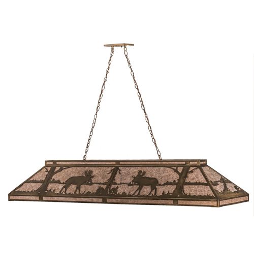 Meyda 72"L Moose at Lake Oblong Pendant