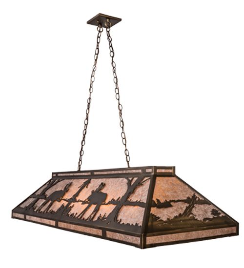 Meyda 72"L Moose at Lake Oblong Pendant