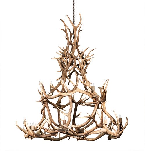 Meyda 72" Wide Antlers Elk 16 Light Chandelier