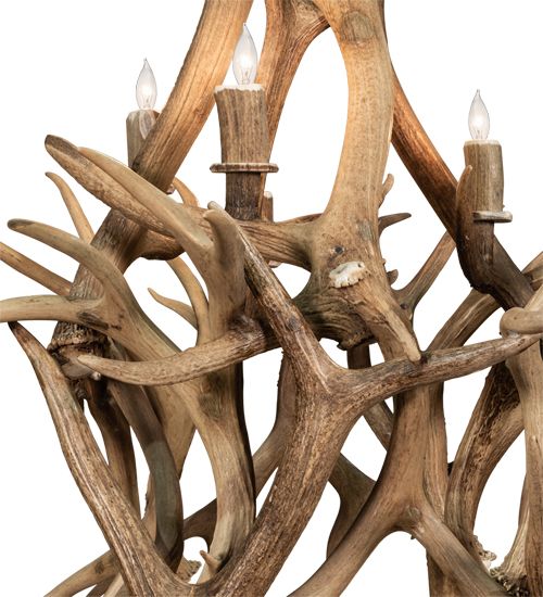 Meyda 72" Wide Antlers Elk 16 Light Chandelier