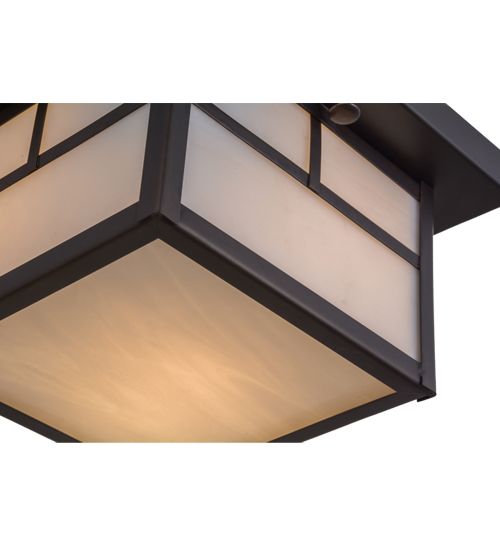 Meyda 8"Sq Hyde Park "T" Mission Flushmount