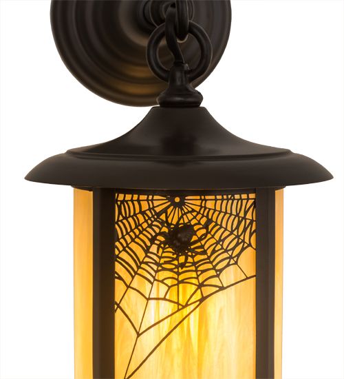 Meyda 8"W Fulton Spider Web Hanging Wall Sconce