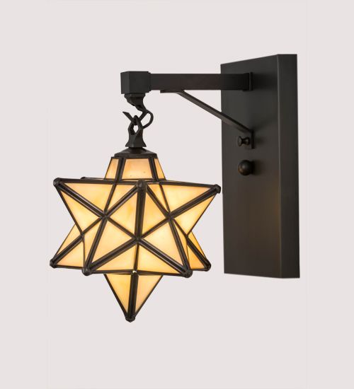 Meyda 8" Wide Moravian Star Wall Sconce