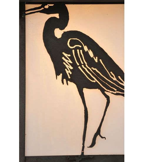 Meyda 8" Wide Seneca Heron Curved Arm Wall Sconce