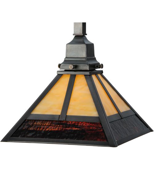 Meyda 9.5"Sq "T" Mission Pendant