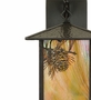 Meyda 9"W Seneca Winter Pine Straight Arm Wall Sconce