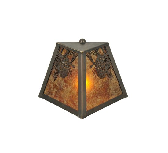 Meyda 9" Wide Winter Pine Wall Sconce