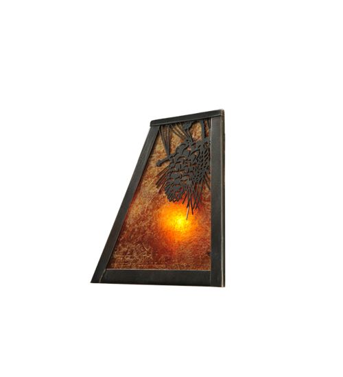 Meyda 9" Wide Winter Pine Wall Sconce