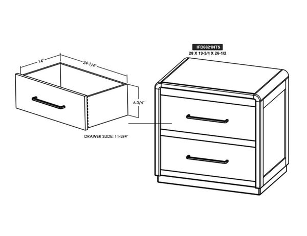 Mezquite Nightstand - Rounded Corners