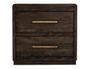 Dark Mezquite Nightstand - Rounded Corners