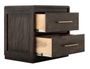Dark Mezquite Nightstand - Rounded Corners