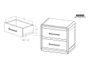 Dark Mezquite Nightstand - Rounded Corners