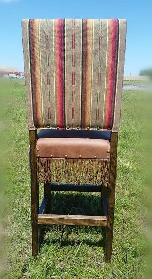 Montana Ranch Riata Rose Barstool with Fringe